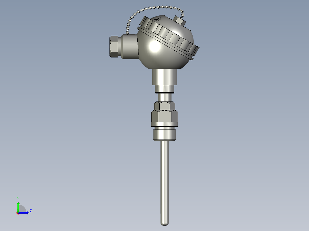 温度变送器-活套螺纹左视图