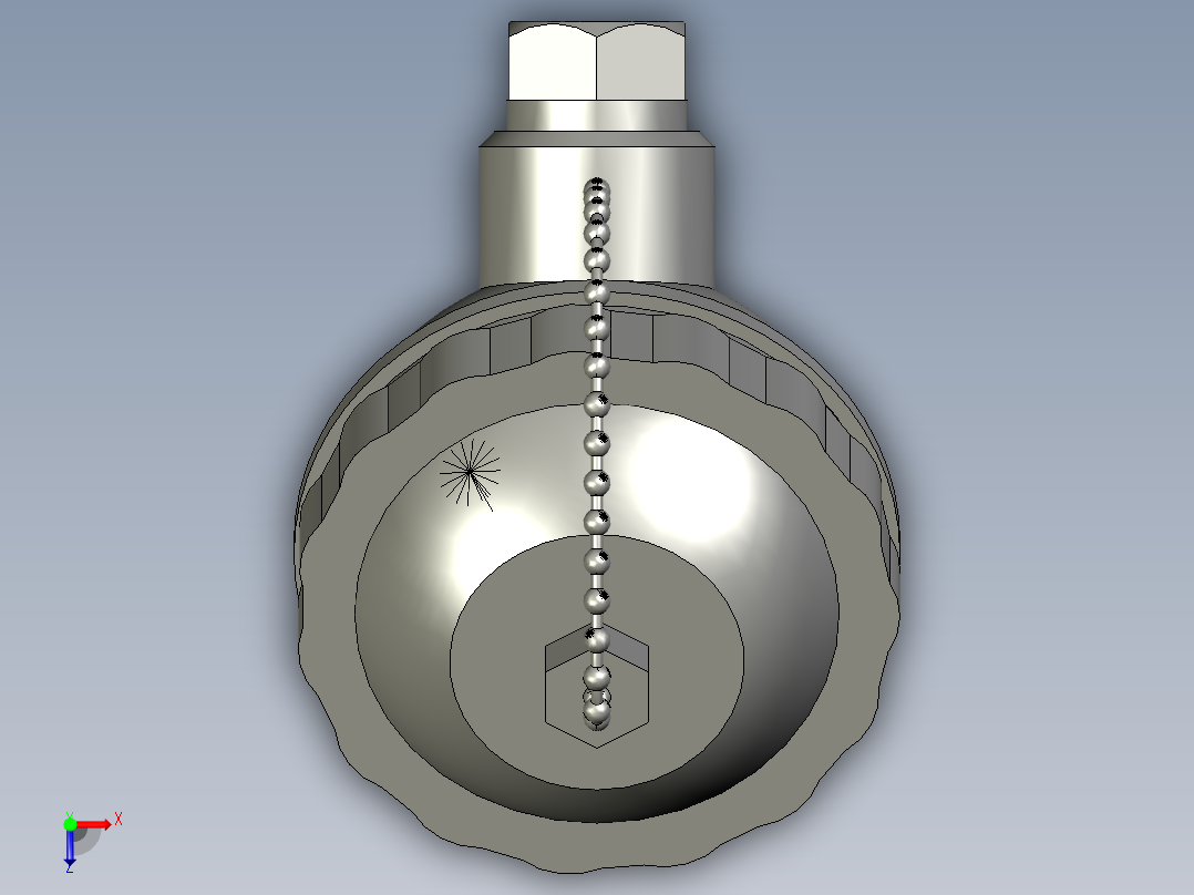 温度变送器-活套螺纹俯视图