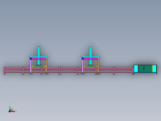 纸箱成型机的传送带前视缩略图