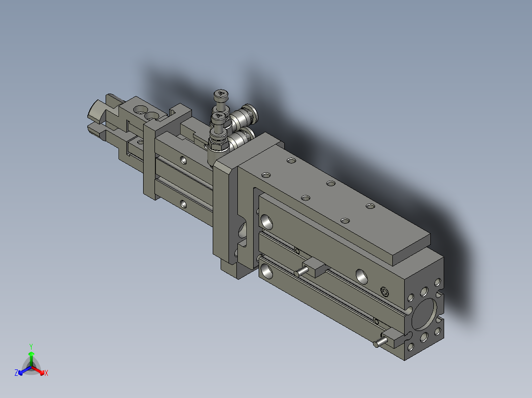 套筒组装下料夹CAE主视图
