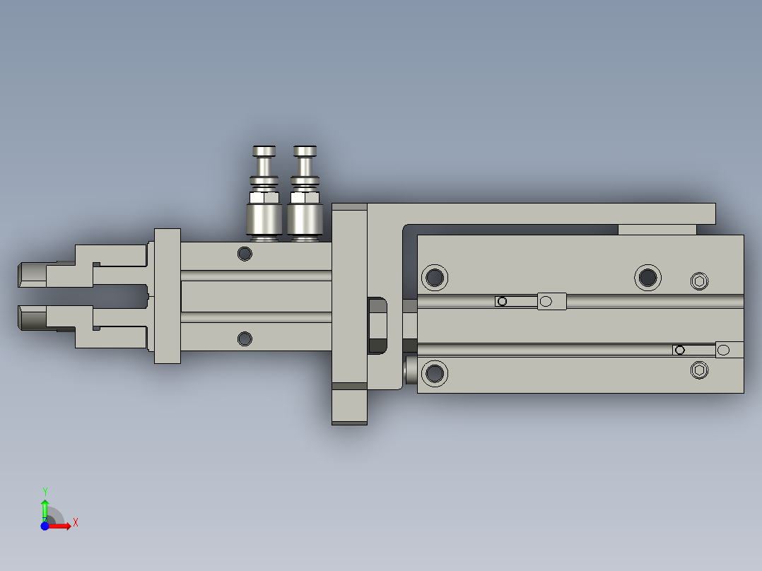 套筒组装下料夹CAE前视图
