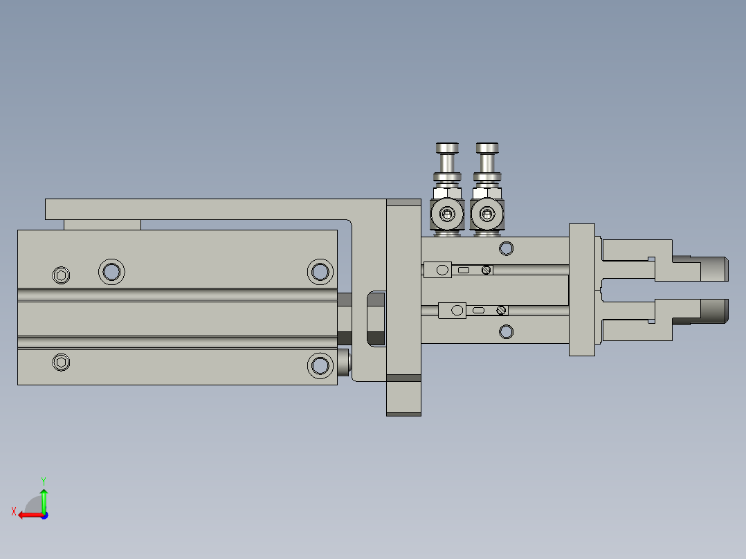 套筒组装下料夹CAE后视图