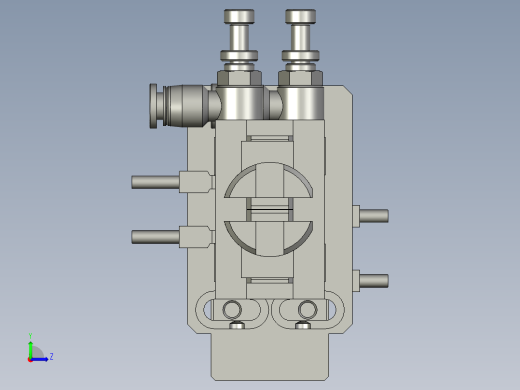套筒组装下料夹CAE左视缩略图