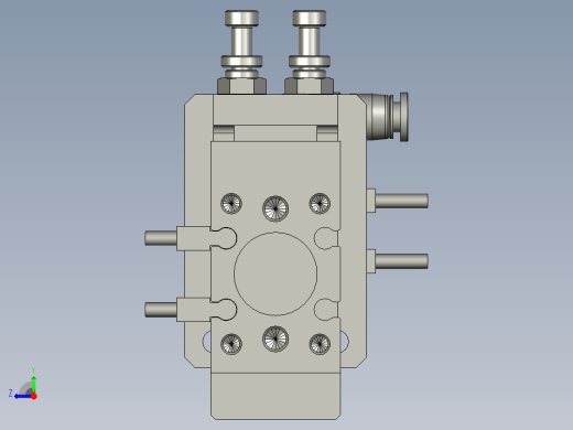 套筒组装下料夹CAE右视缩略图
