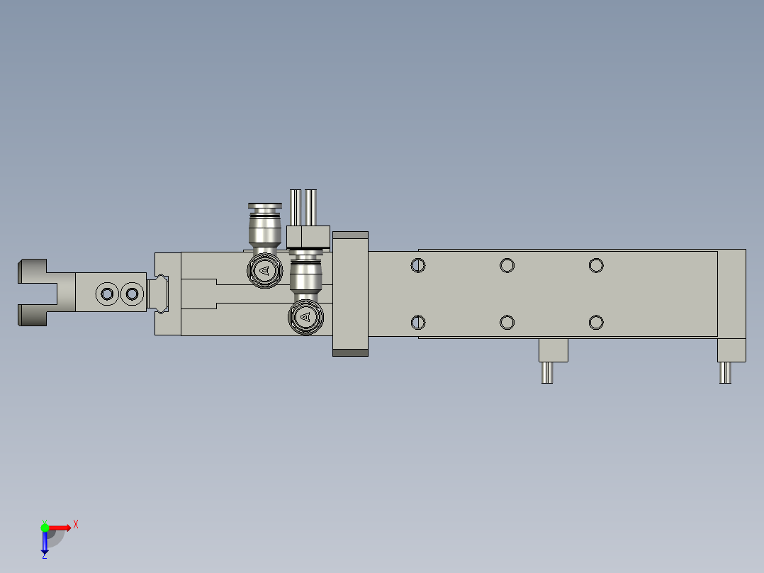 套筒组装下料夹CAE俯视图