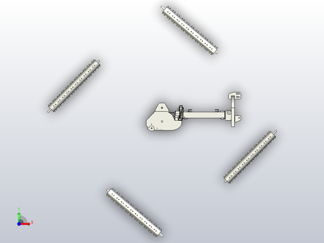 连枷割草机前视图