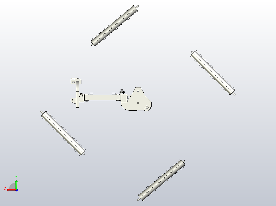 连枷割草机后视图