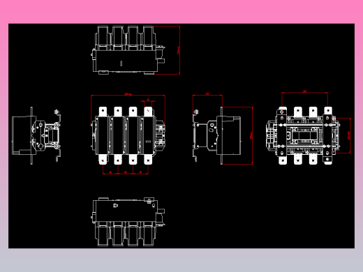 NC2-630-4P交流接触器外形安装尺寸图202406