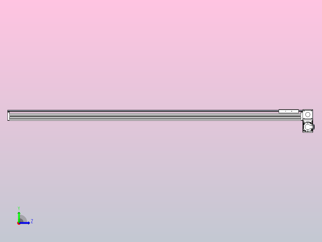 皮带直线轴半封闭可选导轨TPA-HNB-120D-110-L1700-RP-Y-P40-N3左视图