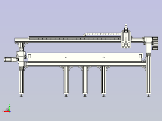 CNC等离子切割机3D图三维建模后视缩略图