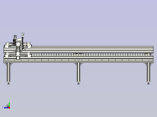 CNC等离子切割机3D图三维建模右视缩略图