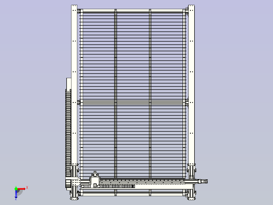 CNC等离子切割机3D图三维建模俯视图