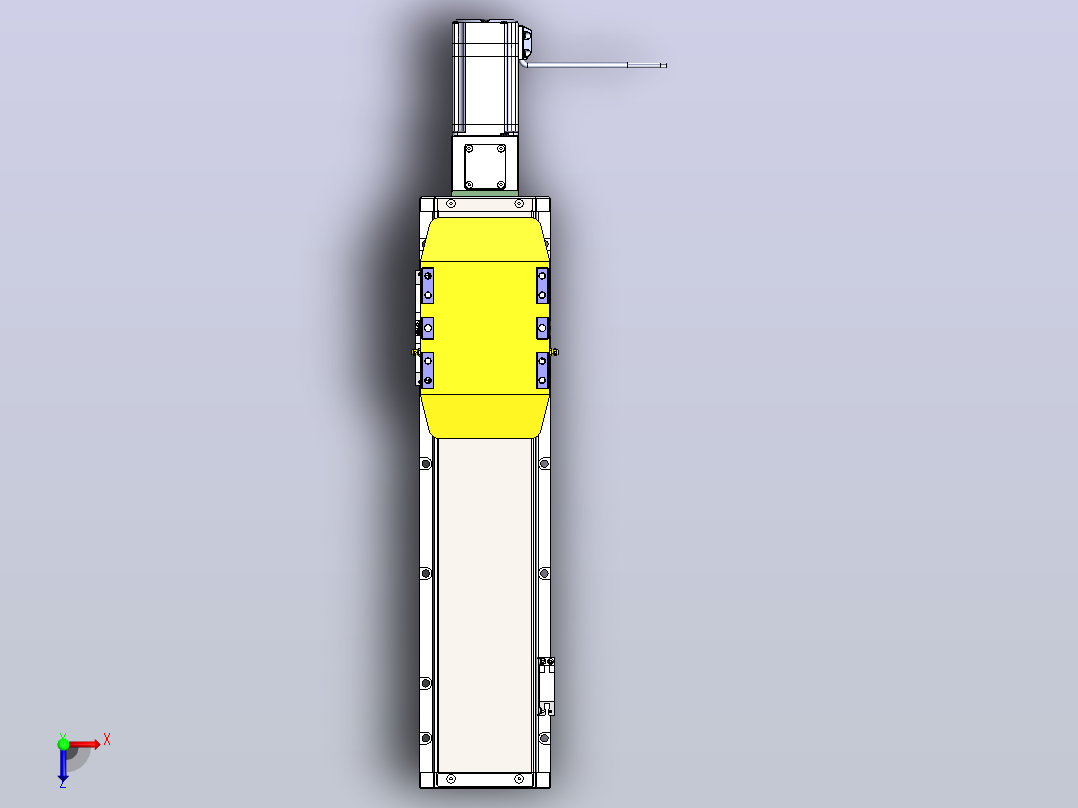 内嵌式螺杆 GTH12-60闭环步进[GTH12-L10-300-BC-60-C2-P]丝杆滑台模组俯视图