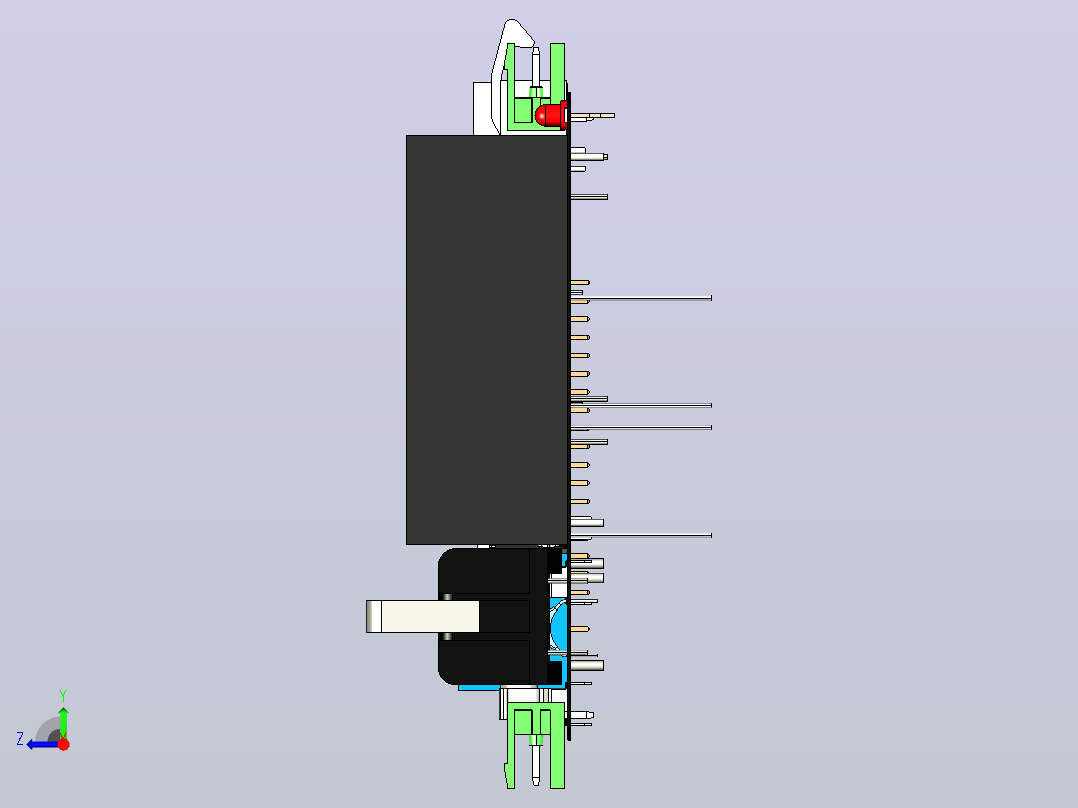 HF-RCM64V2模块三维模型右视图