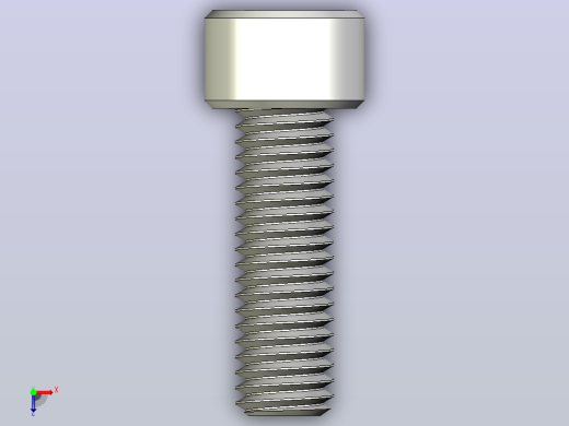 M8 x 1 25mm螺纹25mm长内六角螺钉.x_t俯视缩略图