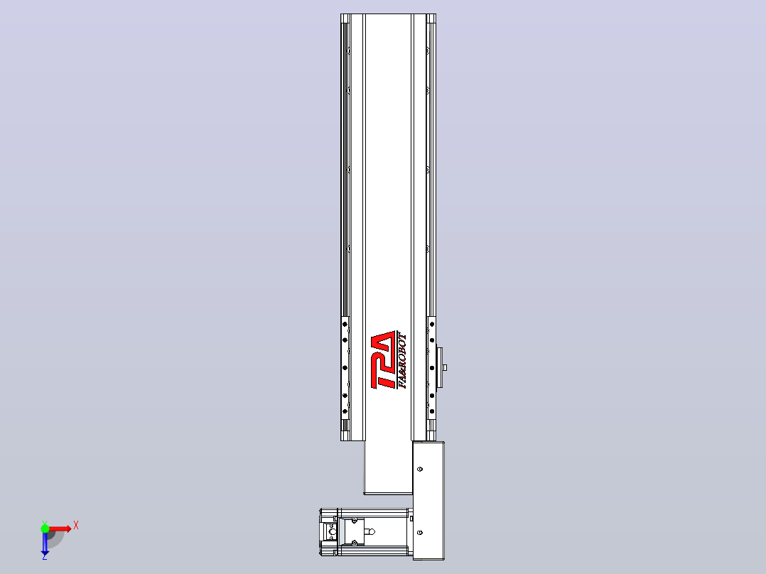 皮带直线轴半封闭可选导轨TPA-HNB-120D-110-L300-MR-C-P40-N3俯视图