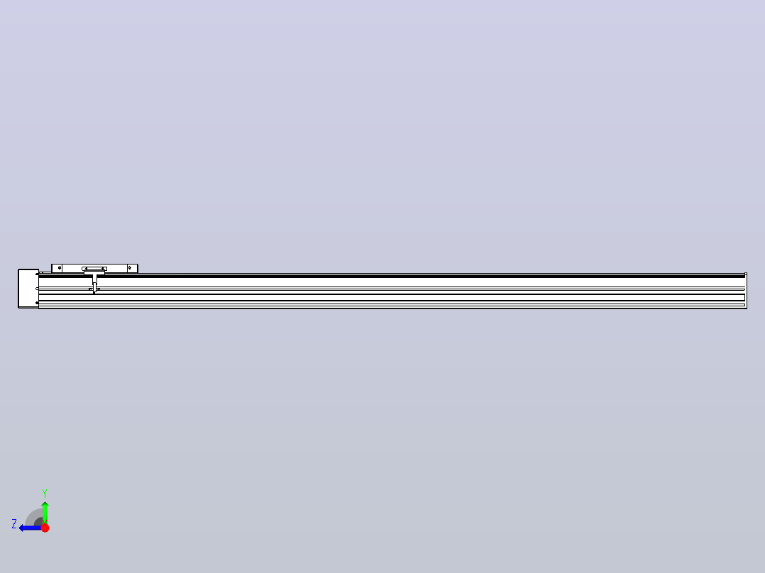 滚珠丝杠直线轴带导轨全封闭TPA-HCR-175D-2510C-L1450-ML-Y-P75-N3右视图