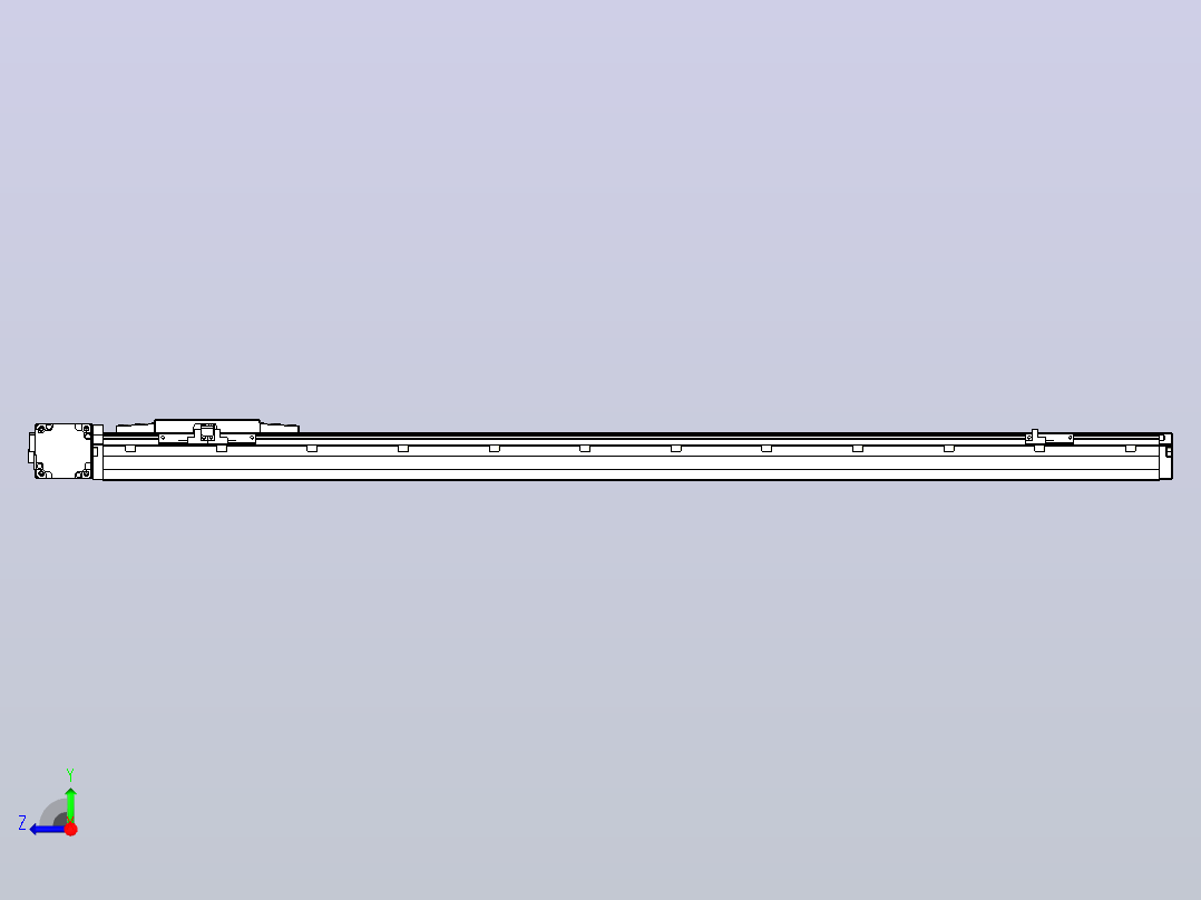 机器人皮带驱动直线轴TPA-GCB-120-P70-L900-DL-M20-N3右视图