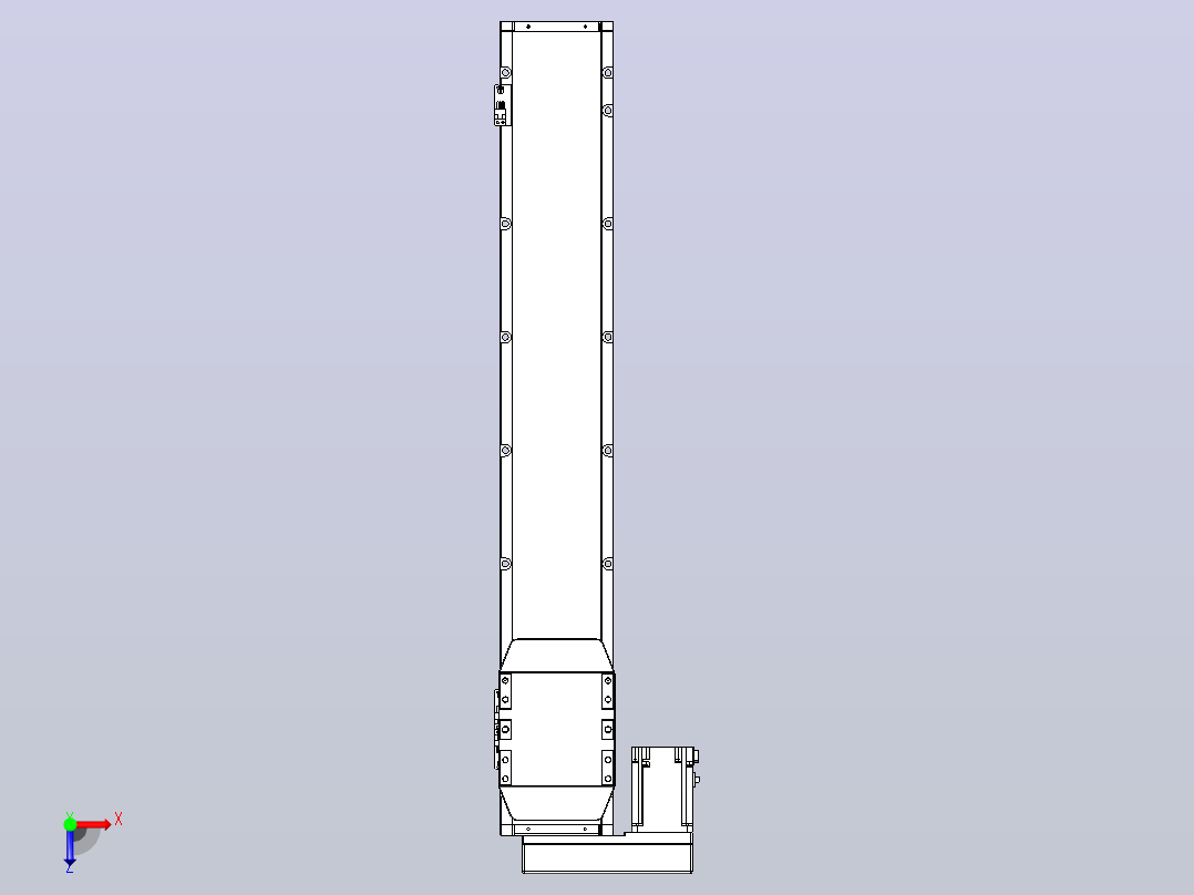 滚珠丝杠直线轴内置导轨TPA-GCR-150-2010C-L800-ML-M75-N3俯视图