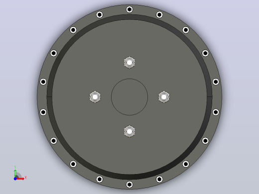 QS电机e-273单轴10kW的3D模型前视缩略图