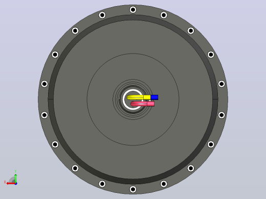 QS电机e-273单轴10kW的3D模型后视缩略图