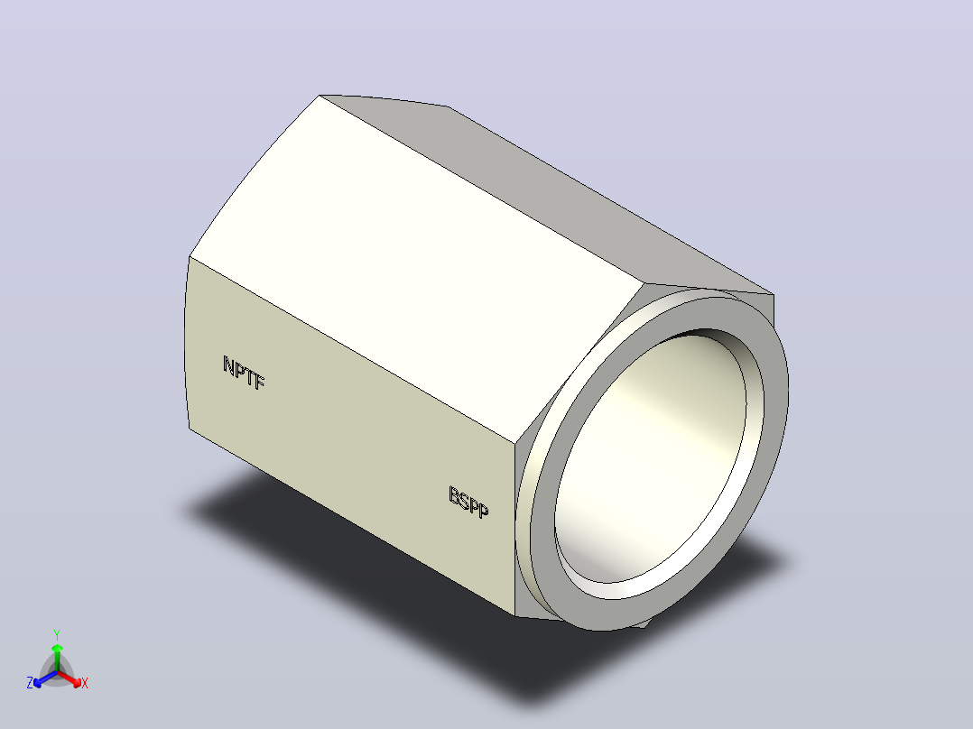 管螺纹接头1_GHG4正等轴测图