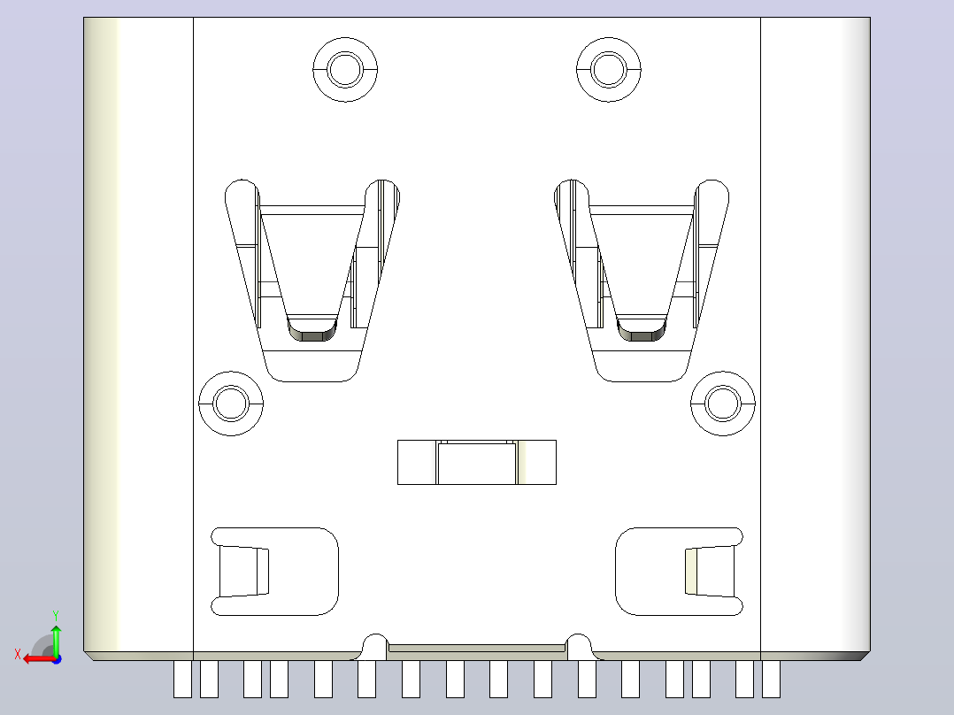 usb-c接口后视图