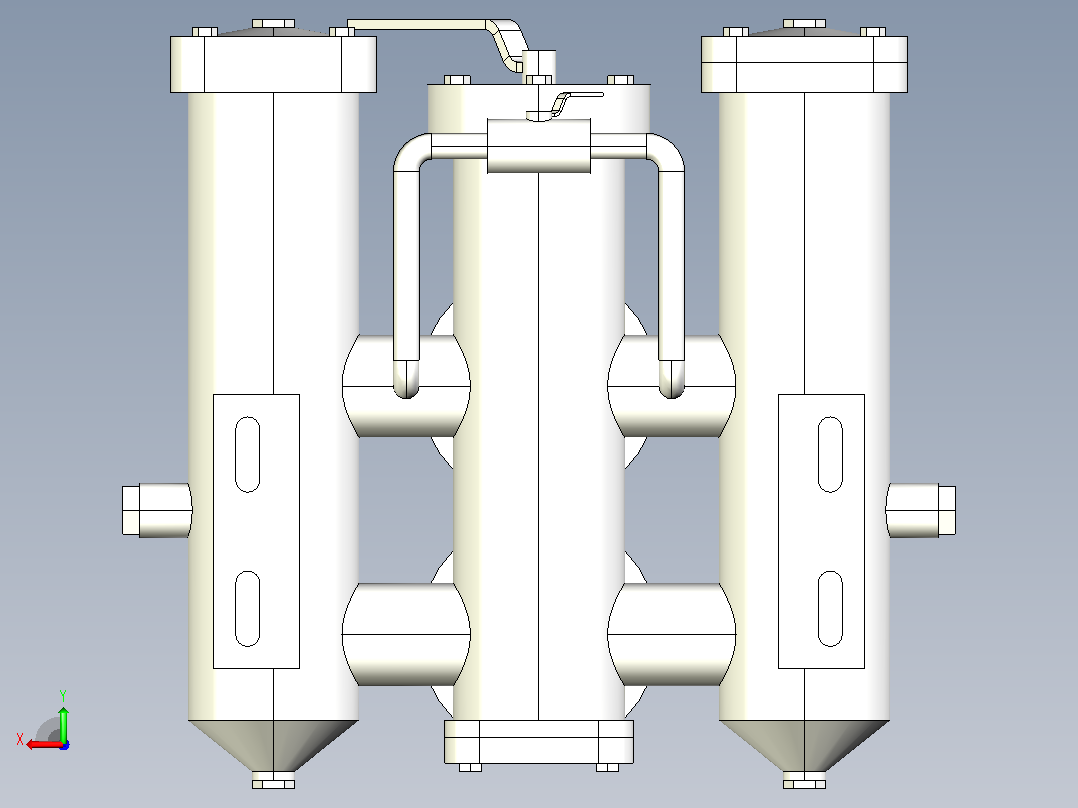 SRLF-500双筒过滤器自带压差发讯后视图