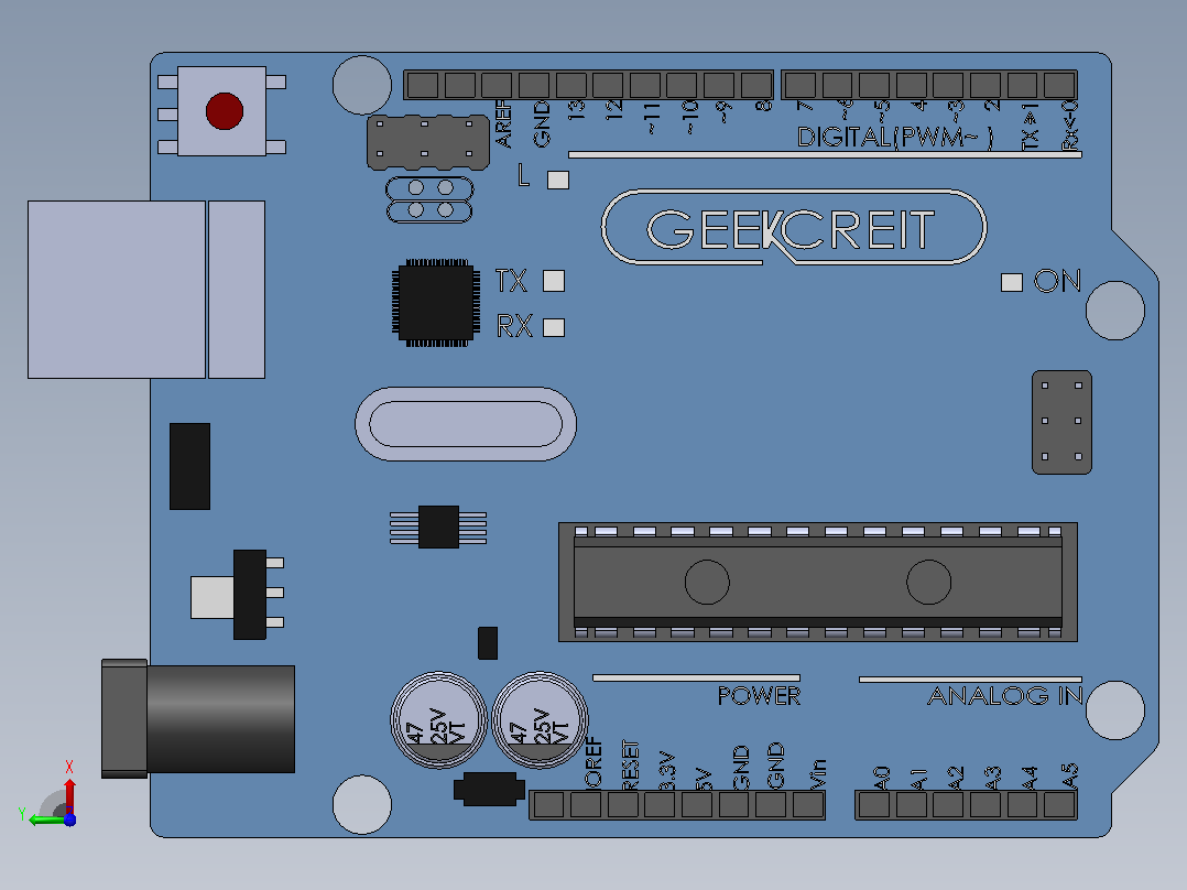 Arduino Uno开发板主视图