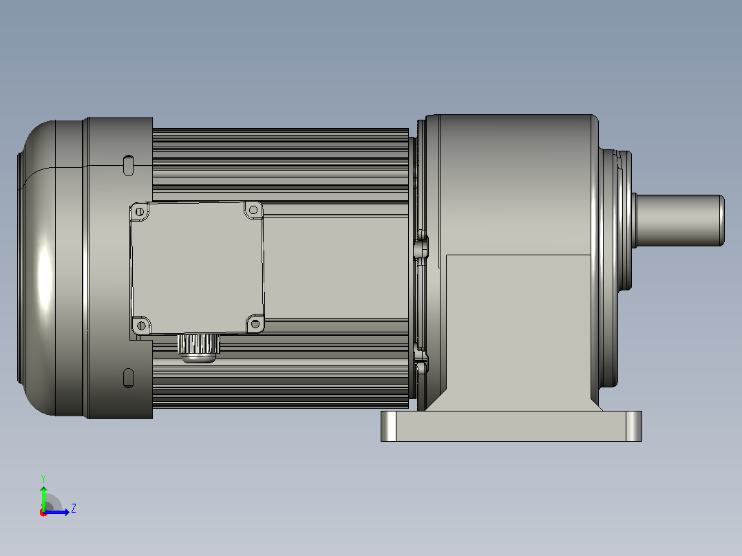 中型减速电机图纸ZH1500-S-3K-30K(32轴）左视图