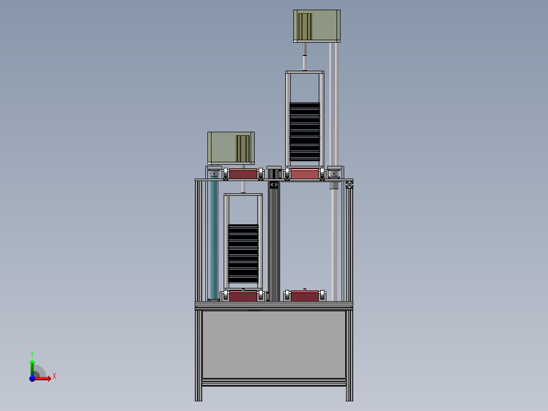 硅片流水线供料前视图