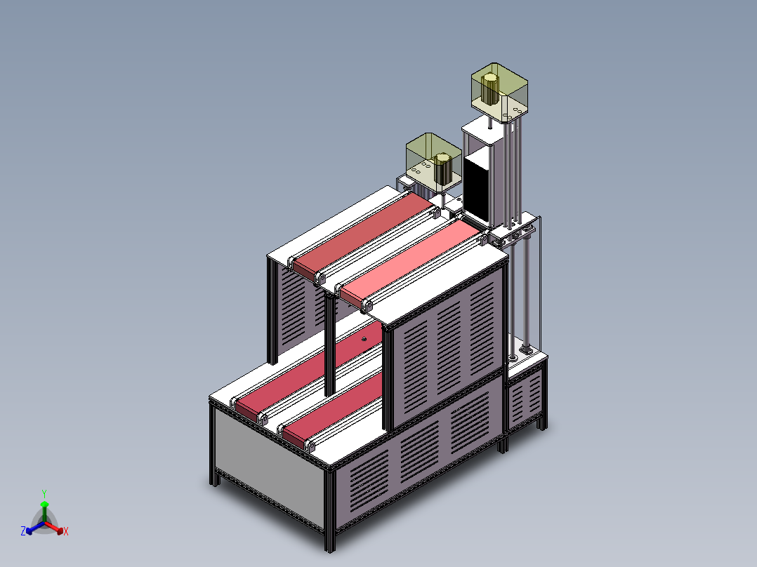 硅片流水线供料正等轴测图