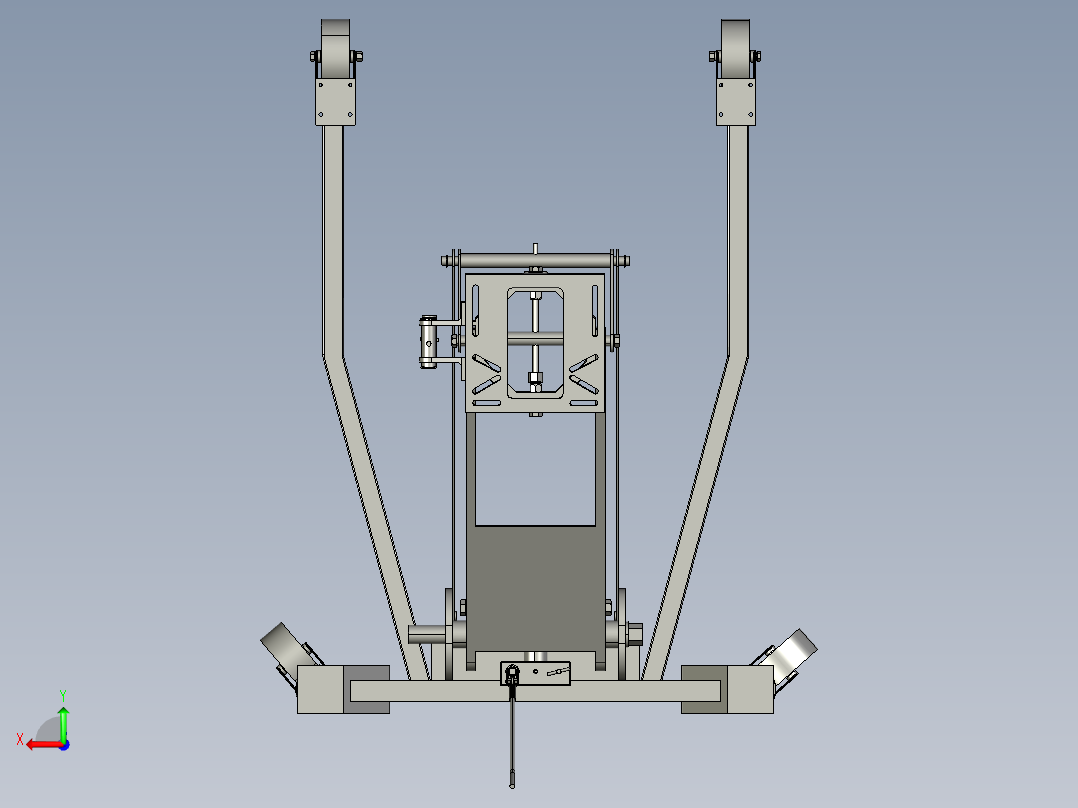 移动式液压千斤顶后视图