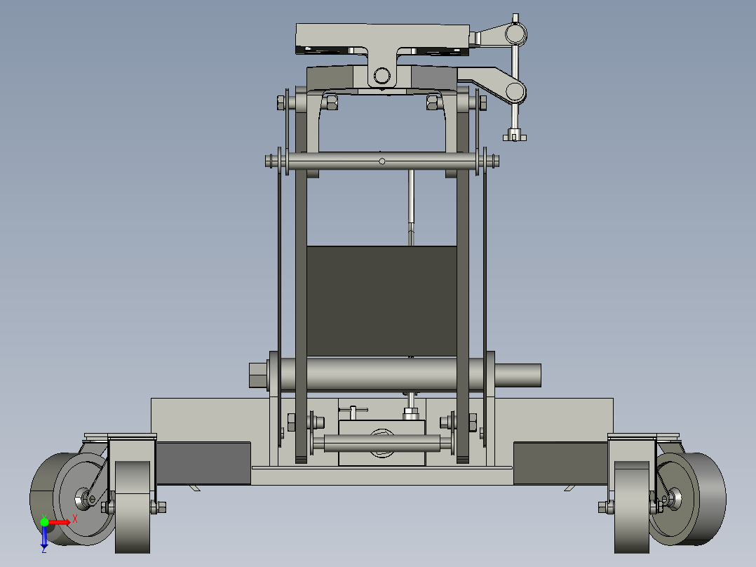 移动式液压千斤顶俯视图
