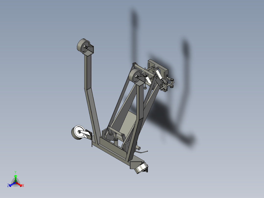 移动式液压千斤顶正等轴测图