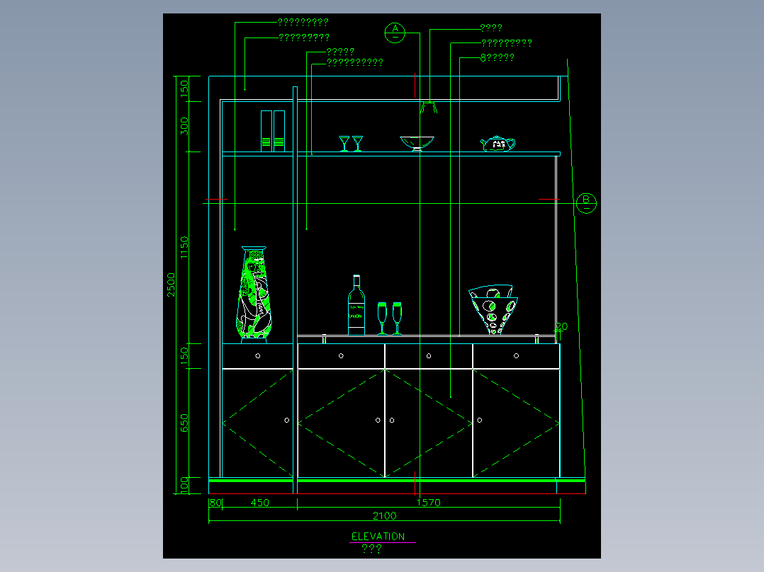 家装类CAD图块(三)-FH01020C