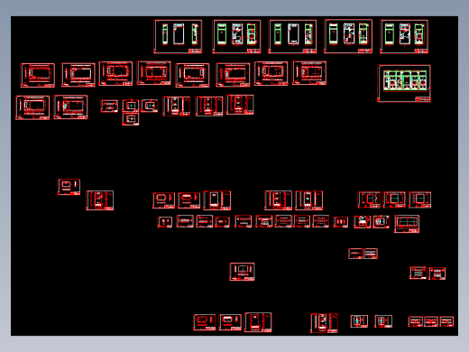 经典组装式HXGN-12型高压环网柜钣金设计cad全套壳体加工图纸（标注详细