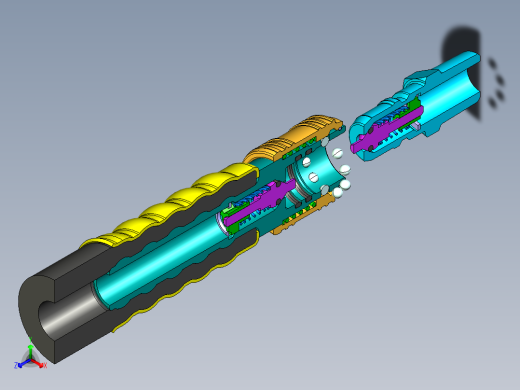 快速液压连接器3D数模图纸 STP格式