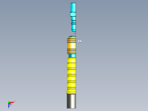快速液压连接器3D数模图纸 STP格式俯视缩略图