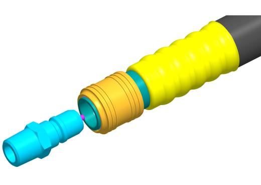 快速液压连接器3D数模图纸 STP格式缩略图