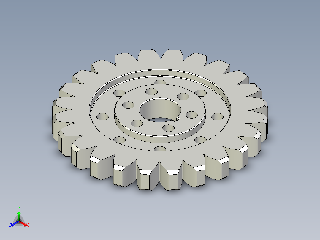 用描点法画的渐开线齿轮