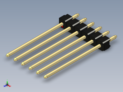彩色公头100mil（2.54mm）系列-DS1021_black_1x06p_100mil_Type19_rev1.0