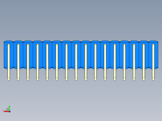 彩色公排针 100mil 2.54mm 系列-DS1022_blue_3x16p_100mil_TypeD_rev1.0后视缩略图