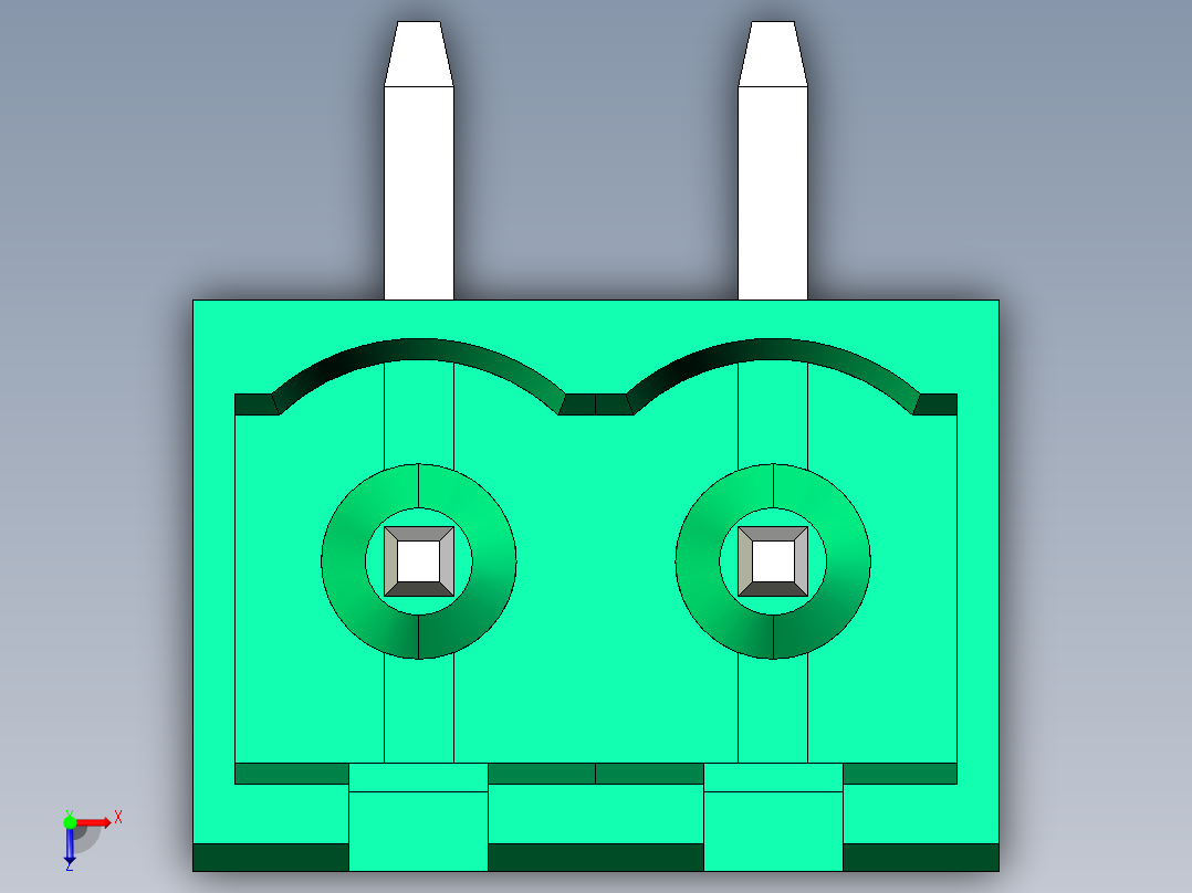 DEGSON 2EDG 系列 5.08mm 可插拔接线端子组-2EDGRC-5.08-02P-14-00AH俯视图