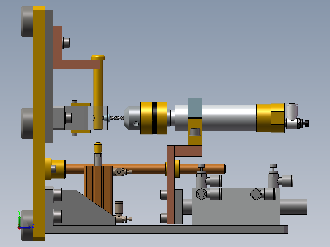 钻孔打孔机器左视图