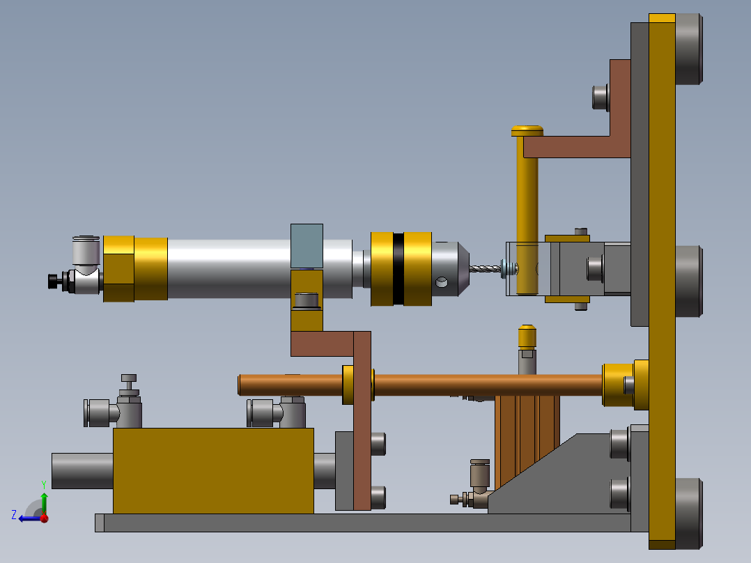 钻孔打孔机器右视图