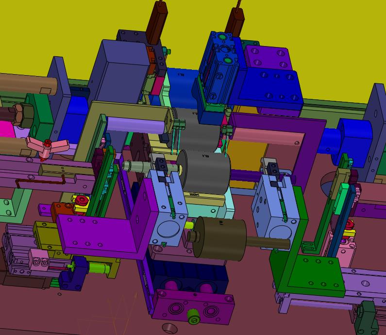 卡簧的自动套入转子轴设备