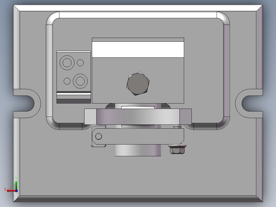 拨叉铣削叉口两侧面的夹具设计后视图
