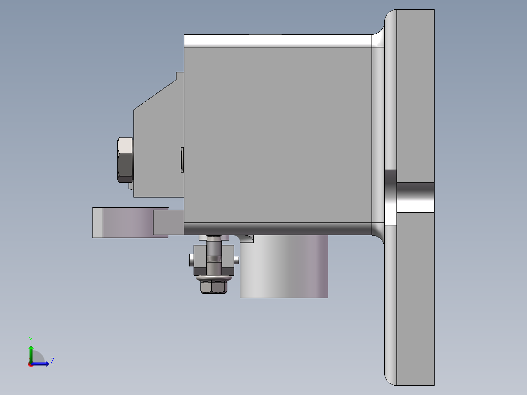 拨叉铣削叉口两侧面的夹具设计左视图