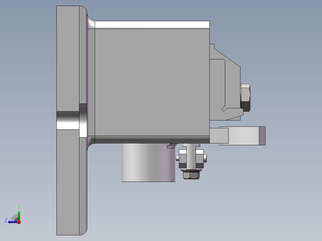 拨叉铣削叉口两侧面的夹具设计右视图
